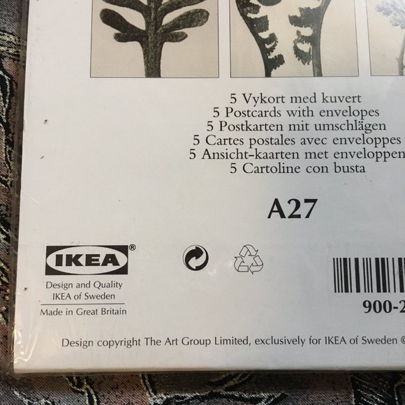 Five Vintage IKEA Karl Blossfeldt Art Cards Made in Great Britain 1998 - Picture 5 of 5